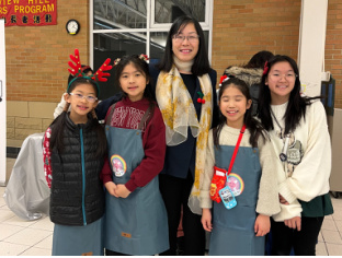 Cindy with community members at an event